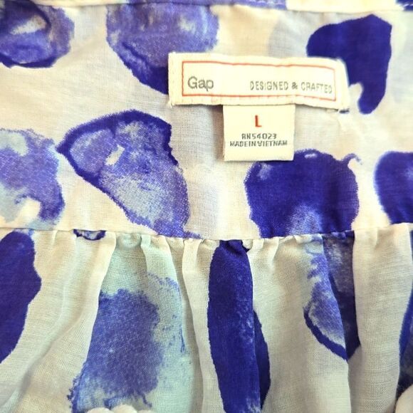 EC GAP COTTON AND SILK SLEEVELESS LIGHTWEIGHT BLOUSE SZ.L - Picture 4 of 5